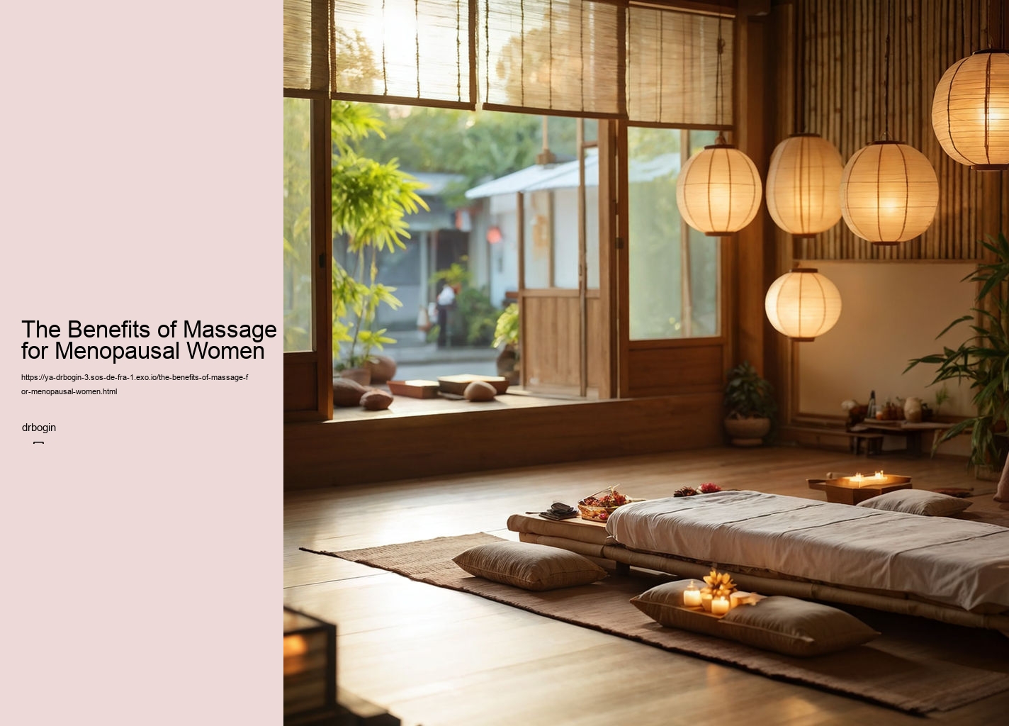 The Benefits of Massage for Menopausal Women